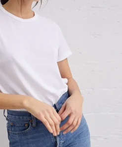 Jenni Kayne Cotton Basic Tee White Clearance