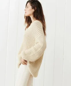 Jenni Kayne Cotton Cabin Sweater Cream Discount