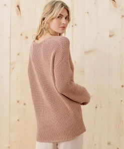 Jenni Kayne Cotton Cabin Sweater Rose Sale