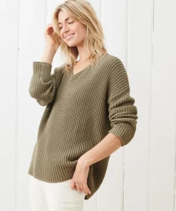 Jenni Kayne Cotton Cabin Sweater Sage New