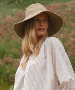 Jenni Kayne Cotton Canvas Sun Hat Khaki Hot