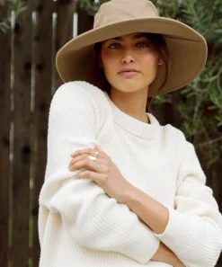 Jenni Kayne Cotton Canvas Sun Hat Khaki Hot