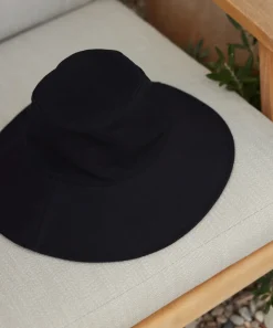 Jenni Kayne Cotton Canvas Sun Hat Black Clearance