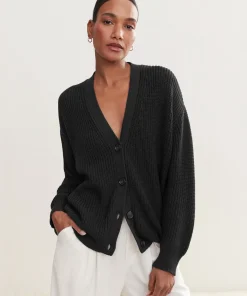 Jenni Kayne Cotton Cocoon Cardigan Black Sale