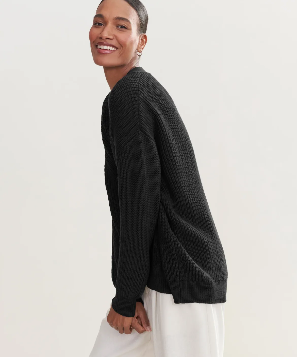 Jenni Kayne Cotton Cocoon Cardigan Black Sale