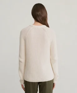Jenni Kayne Cotton Fisherman Sweater Ivory Best