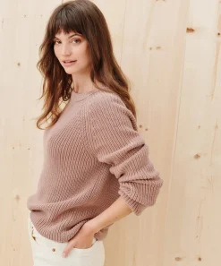 Jenni Kayne Cotton Fisherman Sweater Rose Discount
