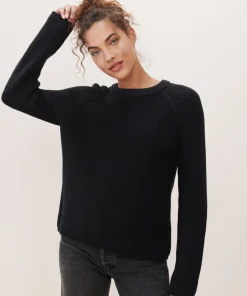 Jenni Kayne Cotton Fisherman Sweater Black Online