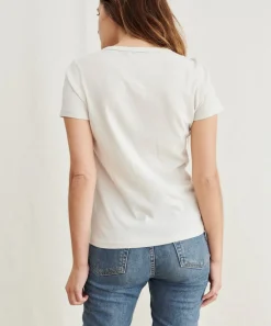 Jenni Kayne Cotton Slim Tee Cream Clearance
