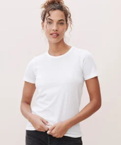 Jenni Kayne Cotton Slim Tee White Best