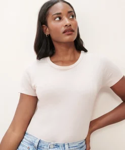 Jenni Kayne Cotton Slim Tee Blush Discount