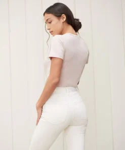Jenni Kayne Cotton Slim Tee Blush Discount