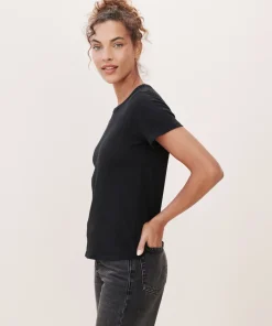 Jenni Kayne Cotton Slim Tee Black Online