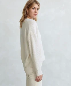 Jenni Kayne Cropped Cashmere Cocoon Cardigan Ivory New