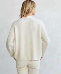 Jenni Kayne Cropped Cashmere Cocoon Cardigan Ivory New