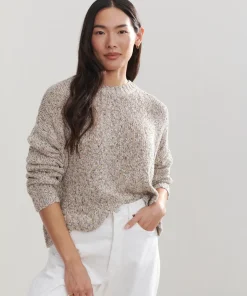 Jenni Kayne Cropped Cocoon Crewneck Blossom Marl Online