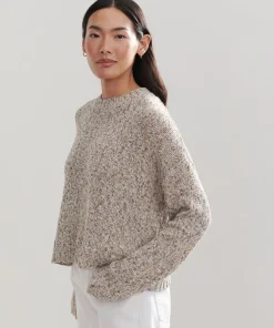 Jenni Kayne Cropped Cocoon Crewneck Blossom Marl Online