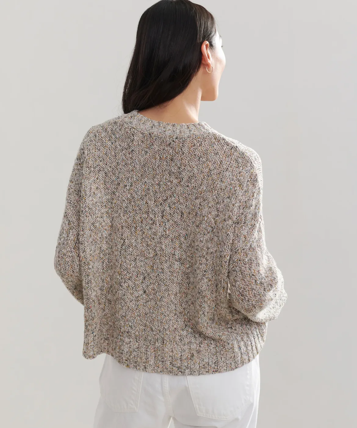 Jenni Kayne Cropped Cocoon Crewneck Blossom Marl Online