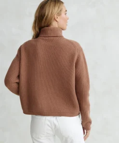 Jenni Kayne Cropped Turtleneck Clay Discount
