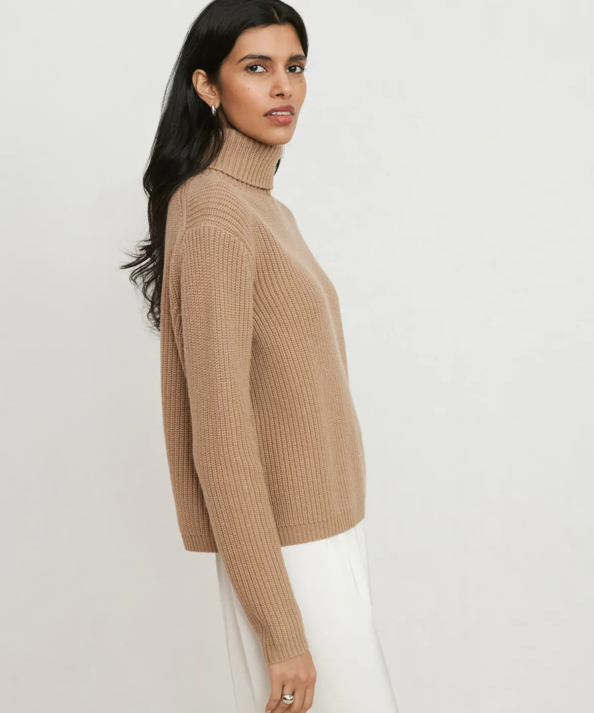 Jenni Kayne Cropped Turtleneck Camel Sale