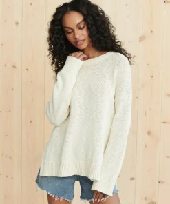 Jenni Kayne Cruise Boyfriend Sweater Ivory New