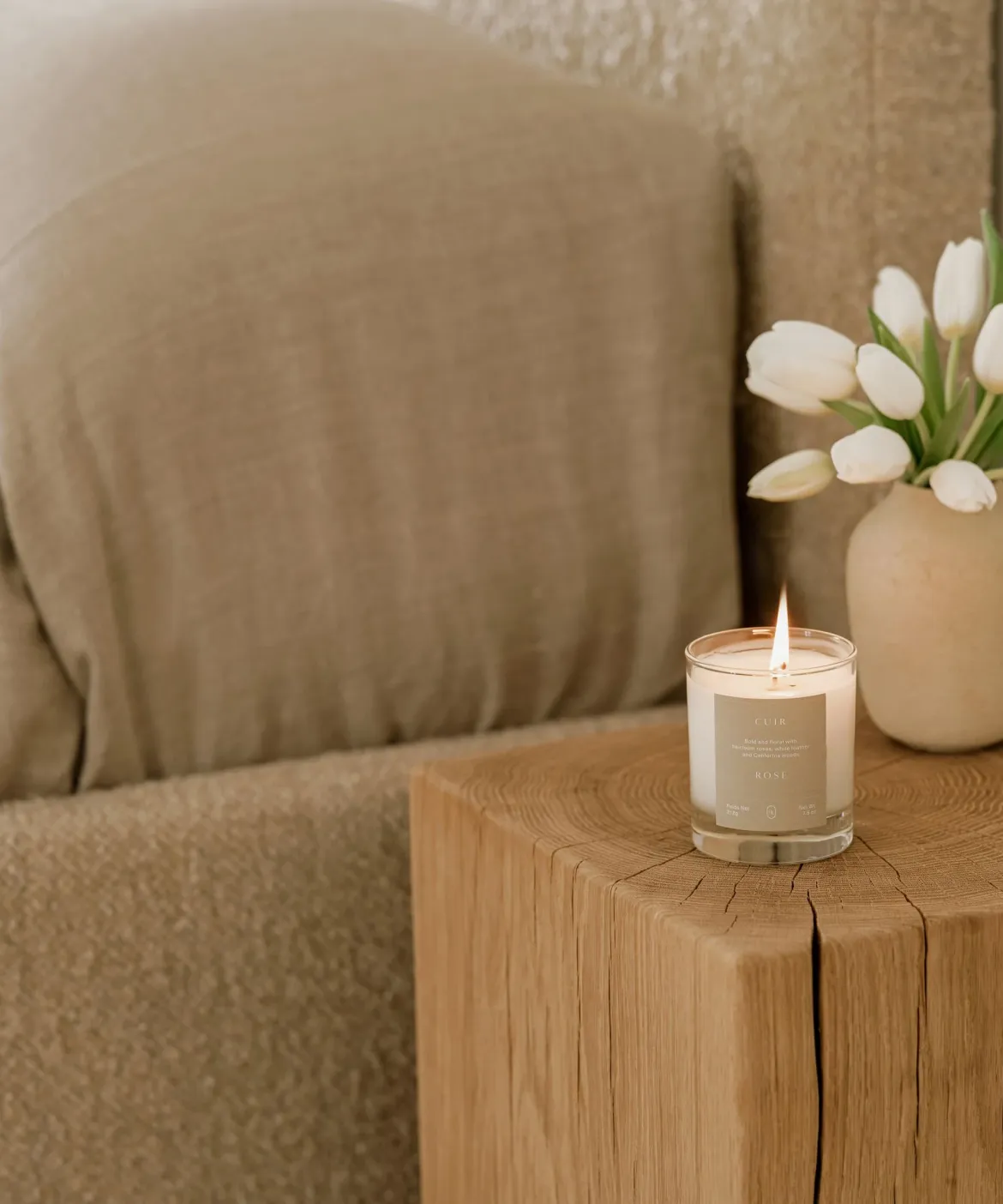 Jenni Kayne Cuir Rose Candle Fashion