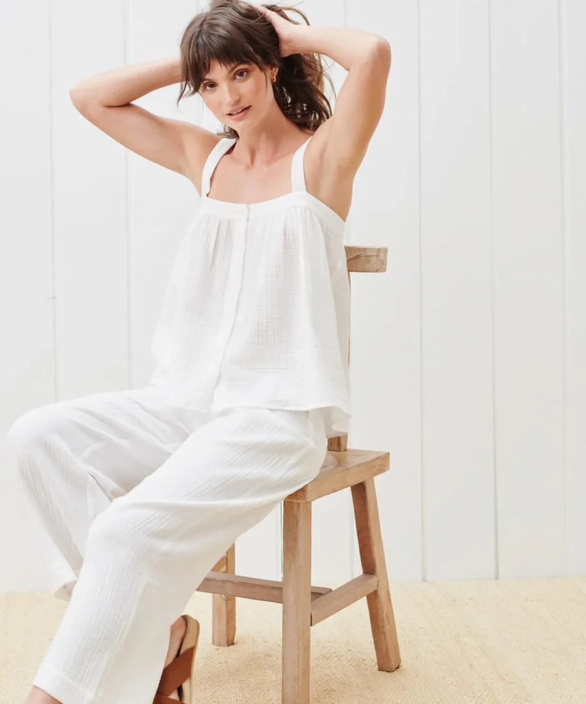 Jenni Kayne Cypress Button Tank Ivory Best
