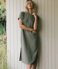 Jenni Kayne Cypress Caftan Dress Sage New
