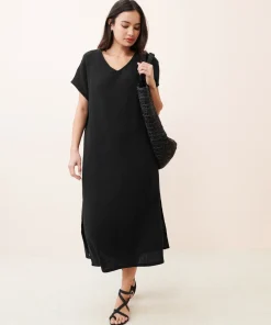 Jenni Kayne Cypress Caftan Dress Black New
