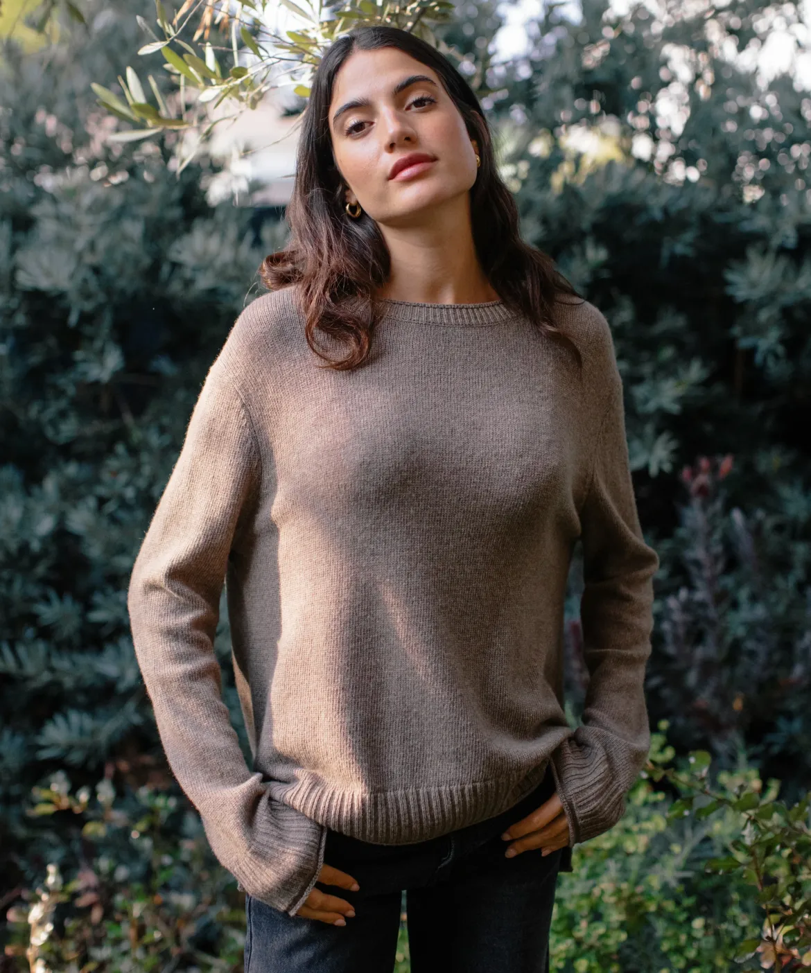 Jenni Kayne Everyday Sweater Taupe Outlet