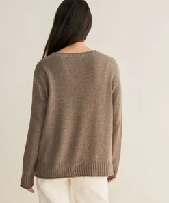 Jenni Kayne Everyday Sweater Taupe Outlet