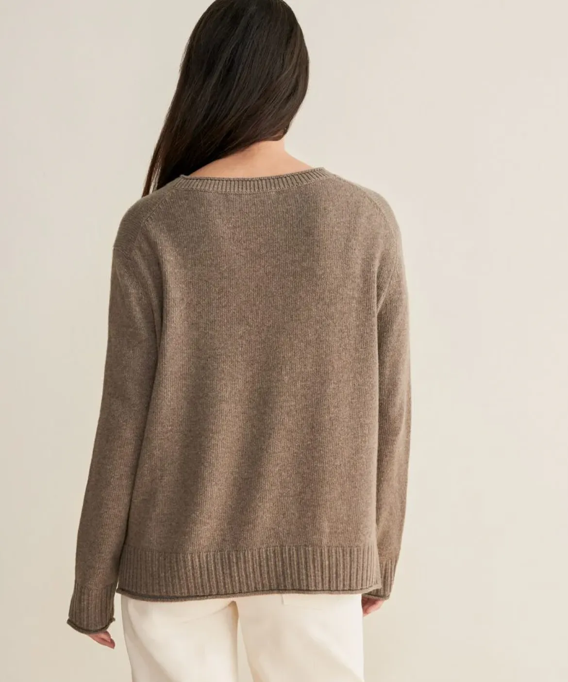 Jenni Kayne Everyday Sweater Taupe Outlet