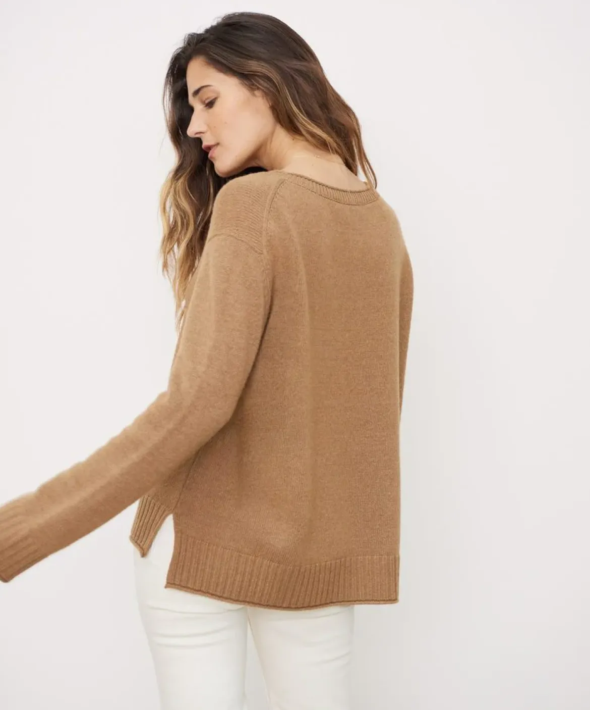 Jenni Kayne Everyday Sweater Dark Camel Hot