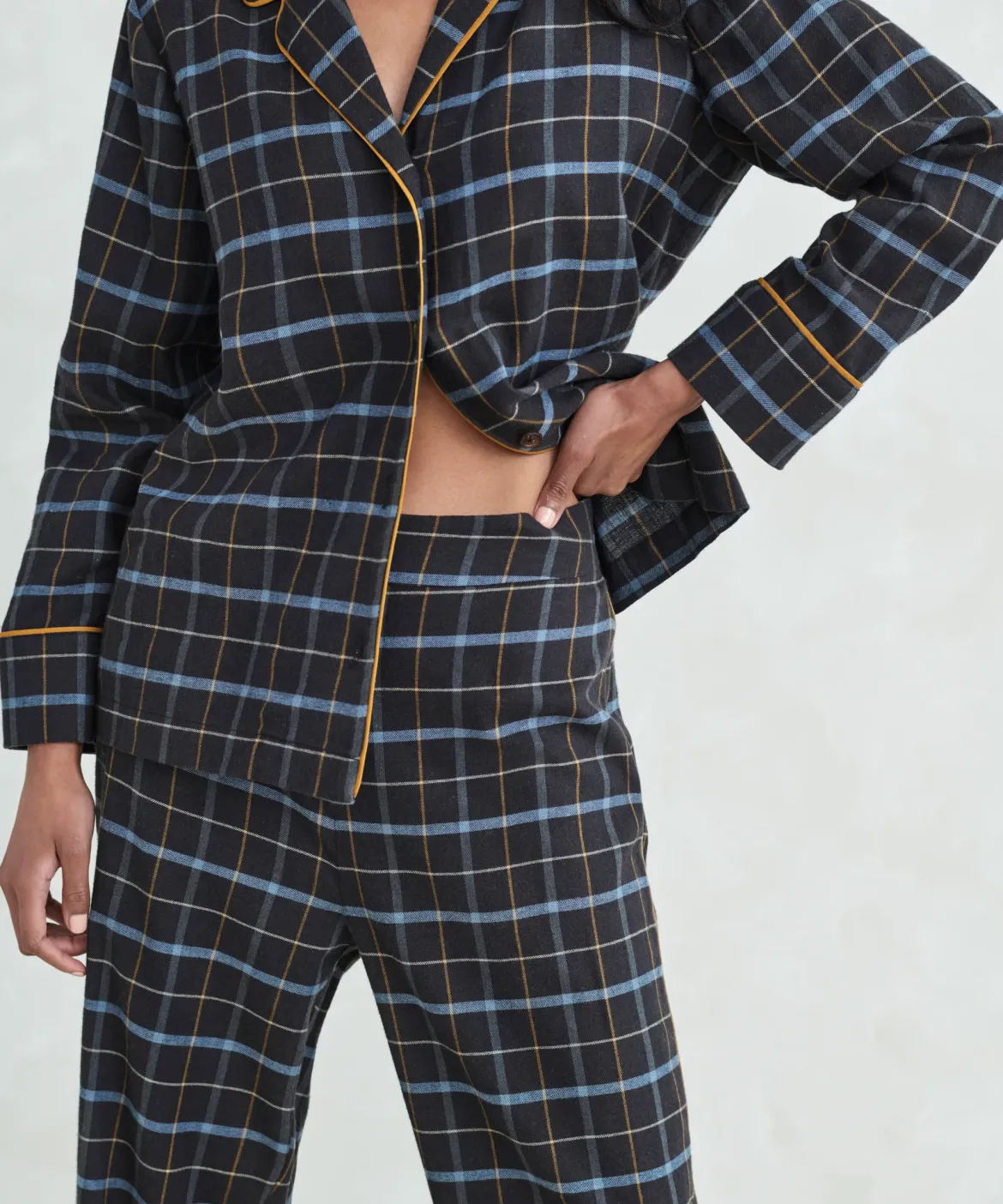 Jenni Kayne Flannel Pajama Pant Navy Plaid Sale
