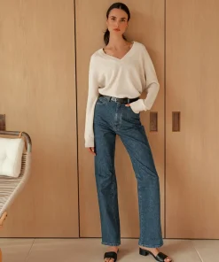 Jenni Kayne Flynn Cashmere Sweater Oatmeal Outlet