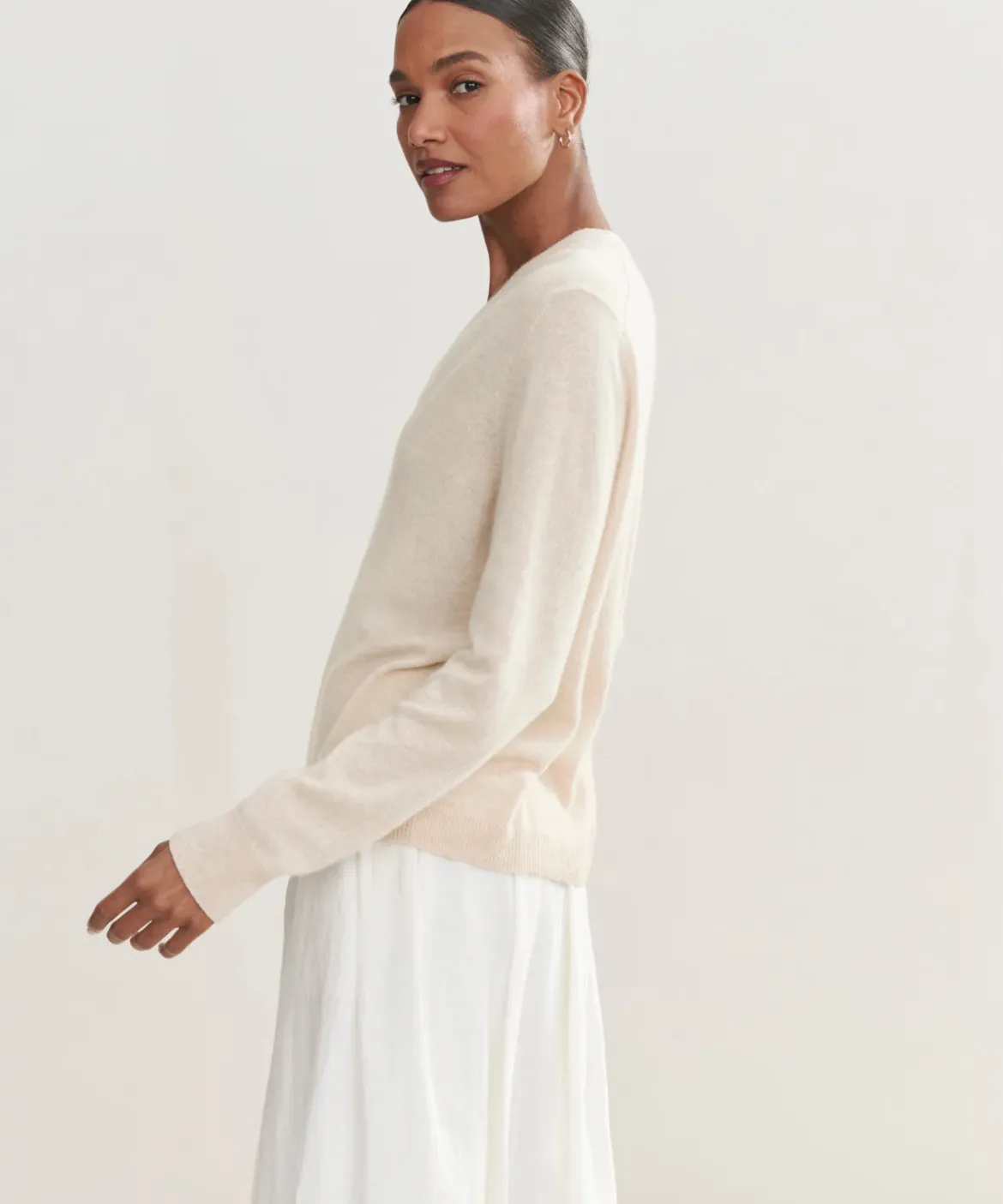 Jenni Kayne Flynn Cashmere Sweater Oatmeal Outlet
