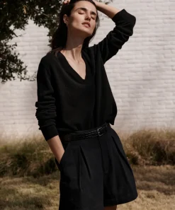 Jenni Kayne Flynn Cashmere Sweater Black Hot