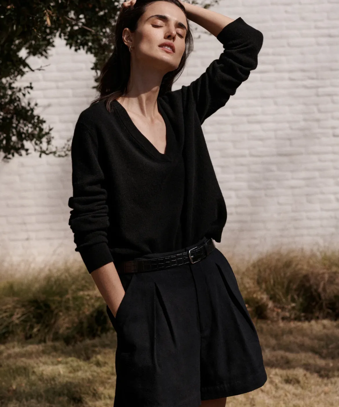 Jenni Kayne Flynn Cashmere Sweater Black Hot