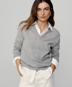 Jenni Kayne Flynn Cashmere Sweater Grey Best