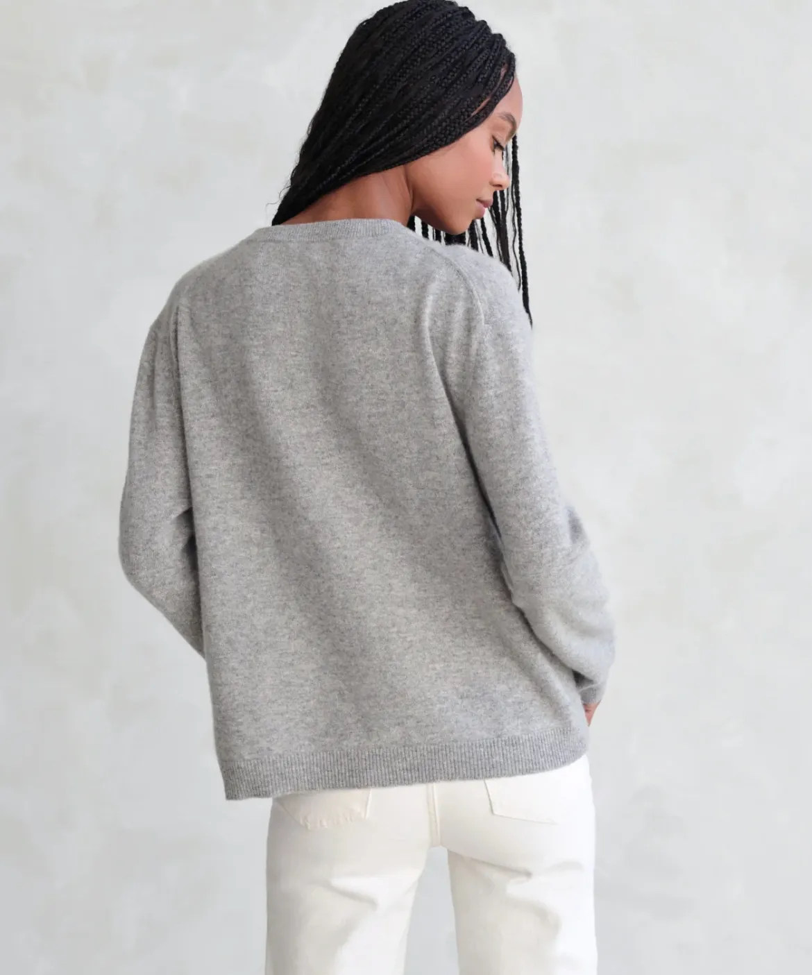 Jenni Kayne Flynn Cashmere Sweater Grey Best