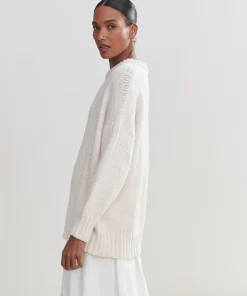 Jenni Kayne Foster Cotton Sweater Ivory Discount