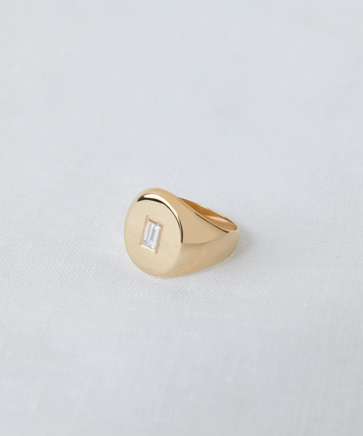 Jenni Kayne Gemma Baguette Signet Ring Gold Discount