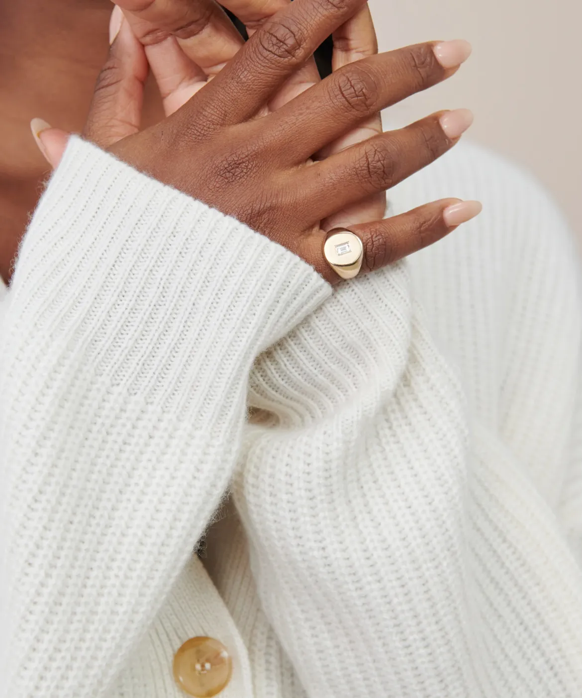 Jenni Kayne Gemma Baguette Signet Ring Gold Discount
