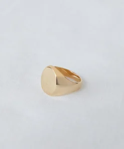 Jenni Kayne Gemma Signet Ring Gold New