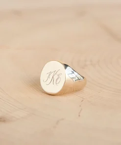 Jenni Kayne Gemma Signet Ring Gold New