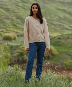 Jenni Kayne Hayes Crewneck Cardigan Sand Sale