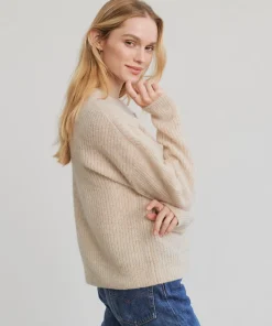 Jenni Kayne Hayes Crewneck Cardigan Sand Sale
