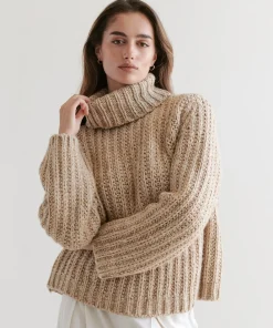 Jenni Kayne Hudson Turtleneck Camel Marl Sale