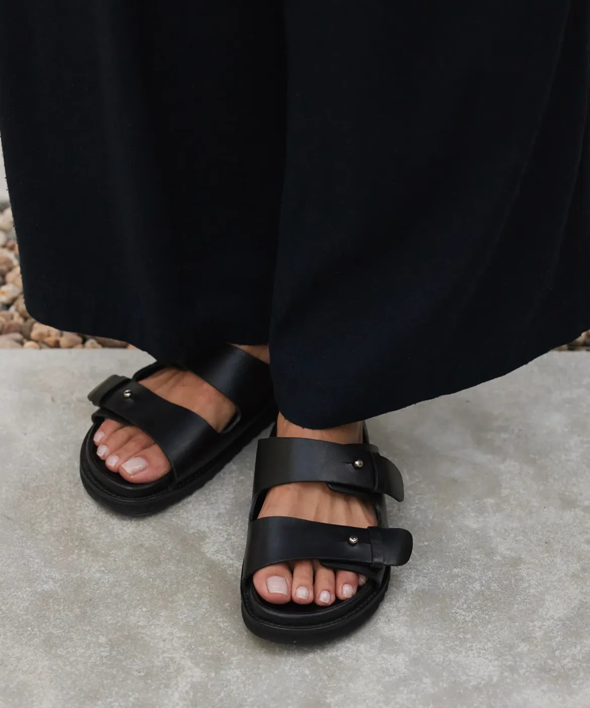 Jenni Kayne Hutton Slide Sandal Black Fashion