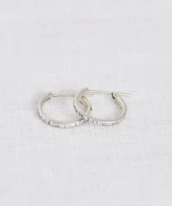 Jenni Kayne Iris Diamond Hoops White Gold Outlet